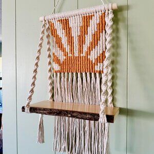 Macrame Wall Hanging With Shelf